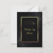 Invitation d'obtention de diplômes encadrés en or (Dos)