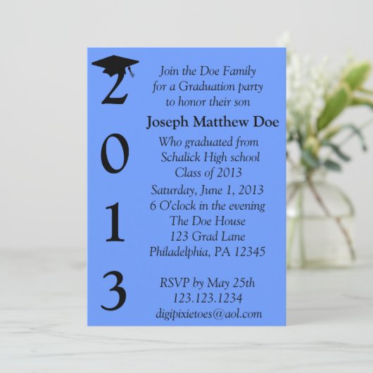 Invitation d'obtention du diplôme (Debout devant)