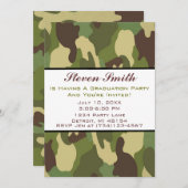 Invitation d'obtention du diplôme de Camo (Devant / Derrière)