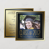 Invitation d'obtention du diplôme de classe de (Devant / Derrière)
