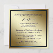 Invitation d'obtention du diplôme de classe de (Dos)