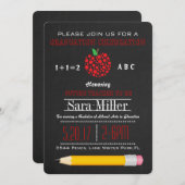 Invitation d'obtention du diplôme de crayon et de (Devant / Derrière)