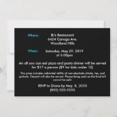 Invitation d'obtention du diplôme de damassé (Dos)