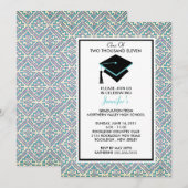 Invitation d'obtention du diplôme de damassé de (Devant / Derrière)