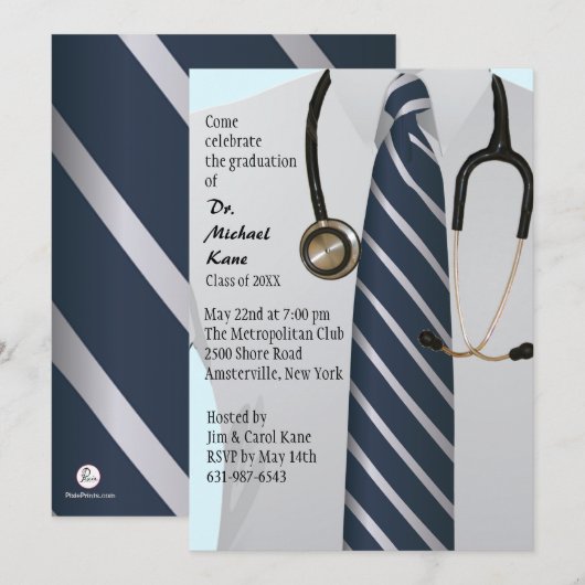 Invitation d'obtention du diplôme de DM (Devant / Derrière)