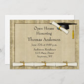 Invitation d'obtention du diplôme de frontière de (Devant / Derrière)