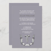 Invitation d'obtention du diplôme de guirlande de (Devant / Derrière)