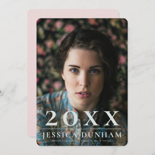 Invitation d'obtention du diplôme de l'année audac (Devant / Derrière)