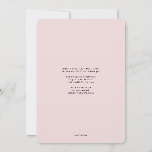 Invitation d'obtention du diplôme de l'année audac (Dos)