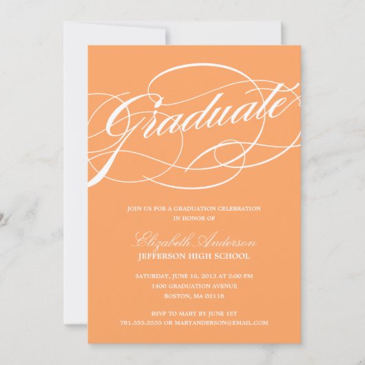 Invitation d'obtention du diplôme de manuscrit de (Devant)