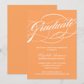 Invitation d'obtention du diplôme de manuscrit de (Devant / Derrière)