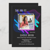 Invitation d'obtention du diplôme de photo d'art (Devant / Derrière)