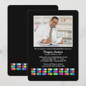 Invitation d'obtention du diplôme de photo de (Devant / Derrière)