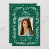 Invitation d'obtention du diplôme de photo de (Devant / Derrière)