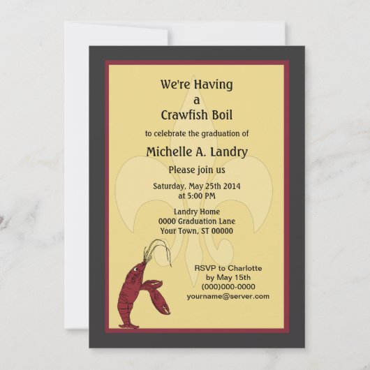 Invitation d'obtention du diplôme d'ébullition de (Dos)