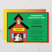 Invitation d'obtention du diplôme d'école (Devant / Derrière)