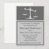 Invitation d'obtention du diplôme d'école de droit (Devant / Derrière)