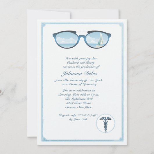 Invitation d'obtention du diplôme d'optométriste (Devant)