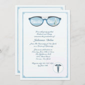 Invitation d'obtention du diplôme d'optométriste (Devant / Derrière)