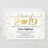 Invitation d'obtention du diplôme. Or de Faux (Devant)