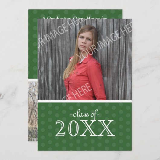 Invitation d'obtention d'un diplôme d'Open House (Devant / Derrière)