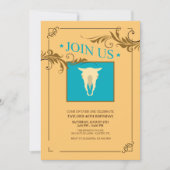 Invitation d'Occidental-Thème de crâne de vache (Devant)