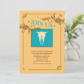 Invitation d'Occidental-Thème de crâne de vache (Debout devant)