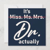 Invitation Docteur de Graduation Mlle Mme Mme Mme Dr En Fait (Devant)