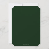Invitation Docteur en médecine en vert foncé/blanc Caduceus (Dos)
