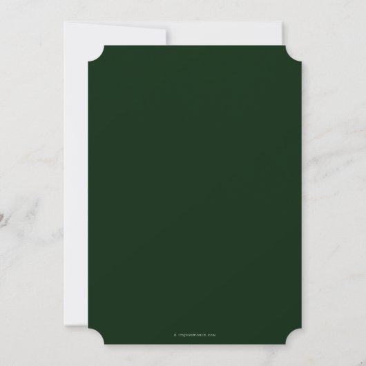 Invitation Docteur en médecine en vert foncé/blanc Caduceus (Dos)