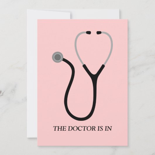 Invitation Docteur en médecine MD Pink Graduation Party Invit (Devant)