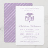 Invitation Docteur en pharmacie PharmD Pharmacy Graduation (Devant / Derrière)
