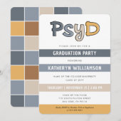 Invitation Docteur en psychologie PsyD (Devant / Derrière)