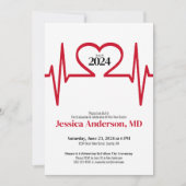 Invitation Docteur en soins infirmiers simple Diplôme Médical (Devant)