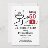 Invitation Docteur, Infirmière, anniversaire Médicale (Devant)