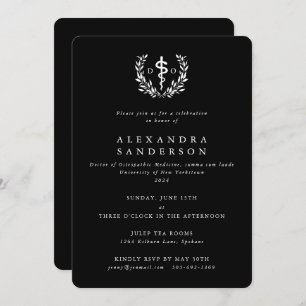 Invitation Docteur noir en médecine ostéopathique