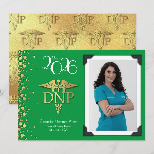 Invitation Doctor of Nursing Practice Graduation Announcement (Devant / Derrière)