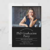 Invitation Doctorat Deux Diplômes Photo (Devant)