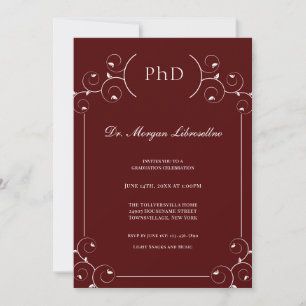 Invitation Doctorat élégant Bourgogne