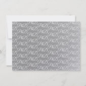 Invitation Doctorat Gray Silver Black Graduation Party (Dos)