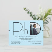 Invitation Doctorat photo moderne (Debout devant)