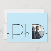 Invitation Doctorat photo moderne (Dos)
