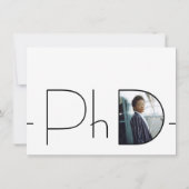 Invitation Doctorat photo moderne (Dos)