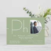 Invitation Doctorat photo moderne (Debout devant)