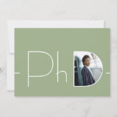 Invitation Doctorat photo moderne (Dos)