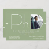 Invitation Doctorat photo moderne (Devant / Derrière)