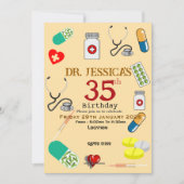 Invitation  Doctor's birthday   (Devant)