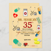 Invitation  Doctor's birthday   (Devant / Derrière)