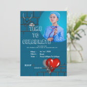 Invitation Doctor's stylish birthday (Debout devant)