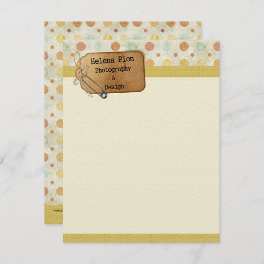 Invitation Document d'écriture (Devant / Derrière)